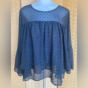 A New Day Black Blouse Large